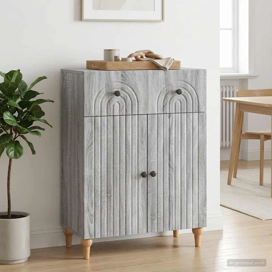 Buffet Sonoma gris 66 x 34,5 x 90 cm Bois d'ingénierie - 4