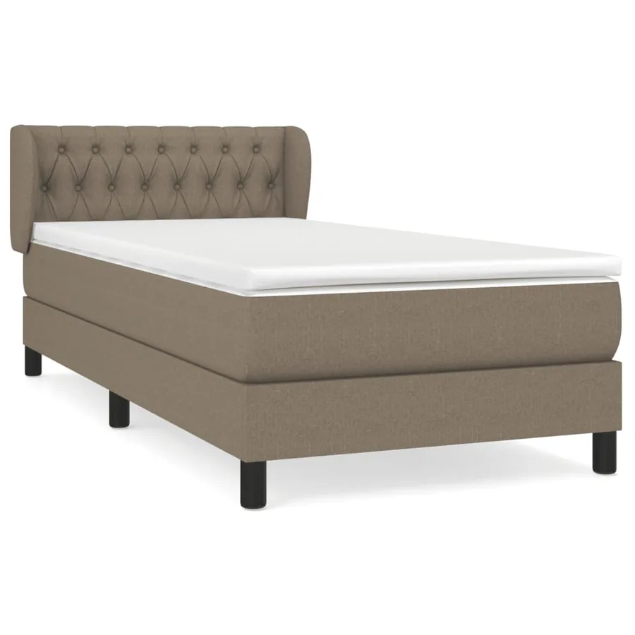 Sommier à lattes de lit avec matelas Taupe 90x190 cm Tissu - 2