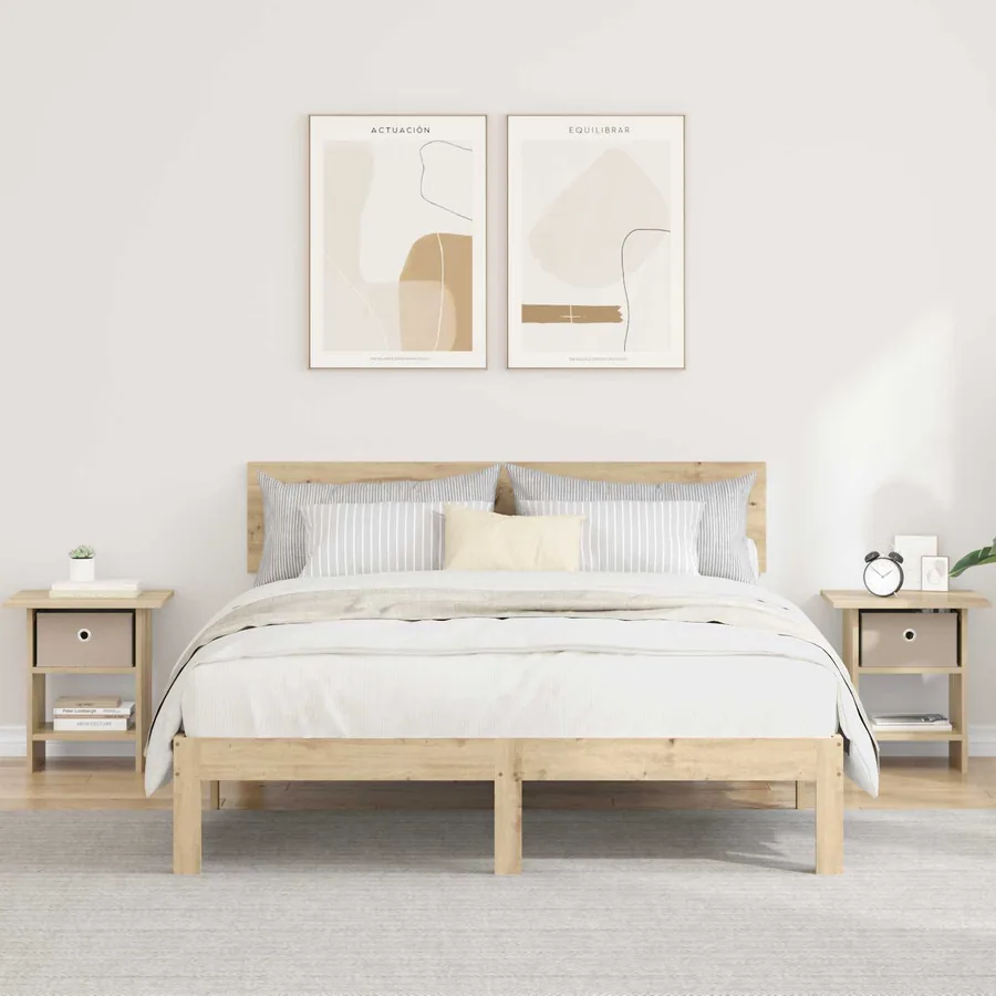 Table de chevet avec tiroir 2 pcs Chêne Sonoma 41 x 40 x 45 cm