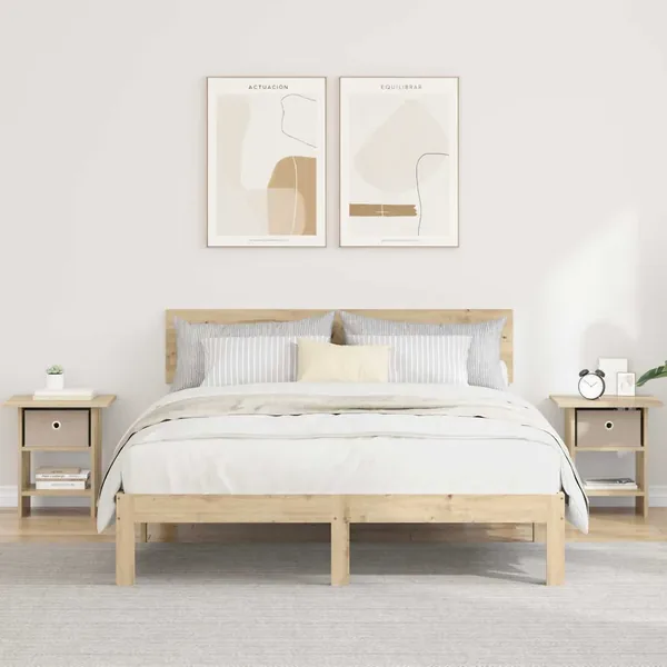 Table de chevet avec tiroir 2 pcs Chêne Sonoma 41 x 40 x 45 cm