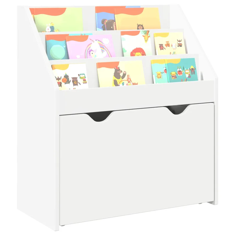 Bibliothèque pour enfants avec tiroir Blanc 60 x 29,5 x 69 cm - 3
