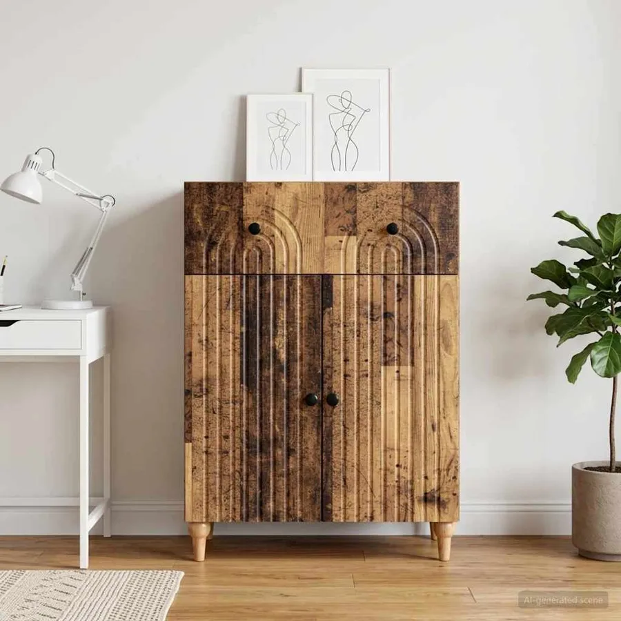 Buffet Bois ancien 66 x 34,5 x 90 cm Bois d'ingénierie - 4
