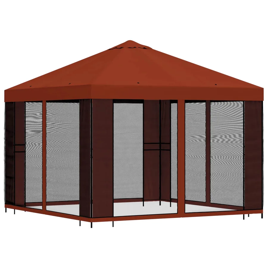 Abri de jardin avec parois 3 x 3 m Terre cuite - 3