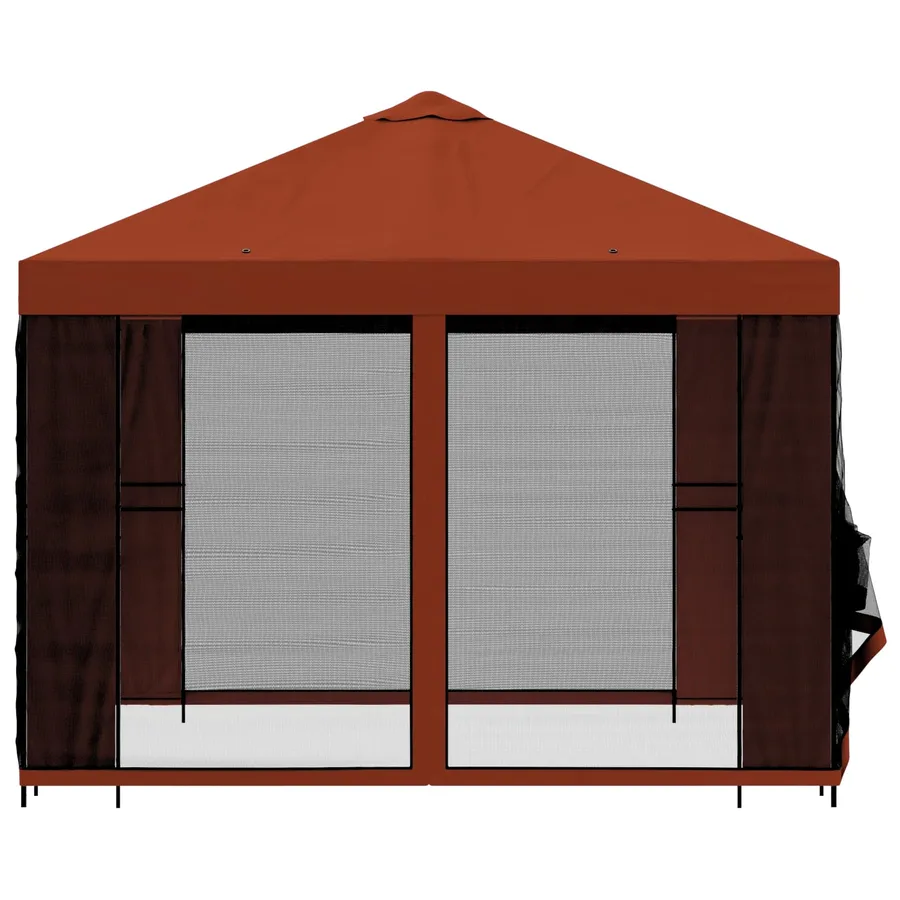 Abri de jardin avec parois 3 x 3 m Terre cuite - 6