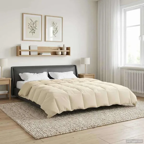 Duvet d'hiver Matelassé Crème 200 x 220 cm Microfibre