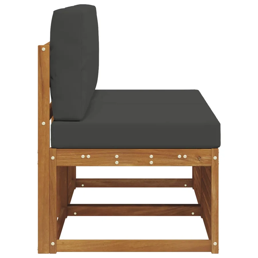 2 Pièce Sofa de milieu extérieur Bois d'Acacia Massif Naturel - 4