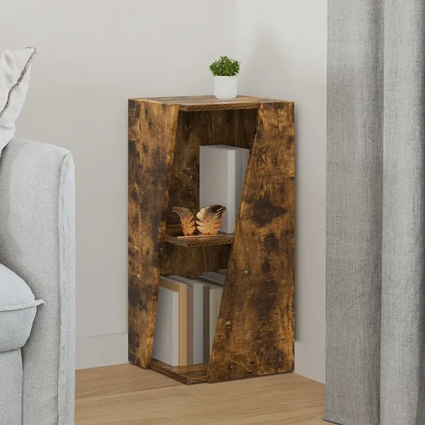 Étagère latérale Chêne fumé 33 x 32 x 70,5 cm Bois d'ingénierie