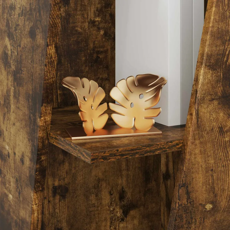 Étagère latérale Chêne fumé 33 x 32 x 70,5 cm Bois d'ingénierie - 4