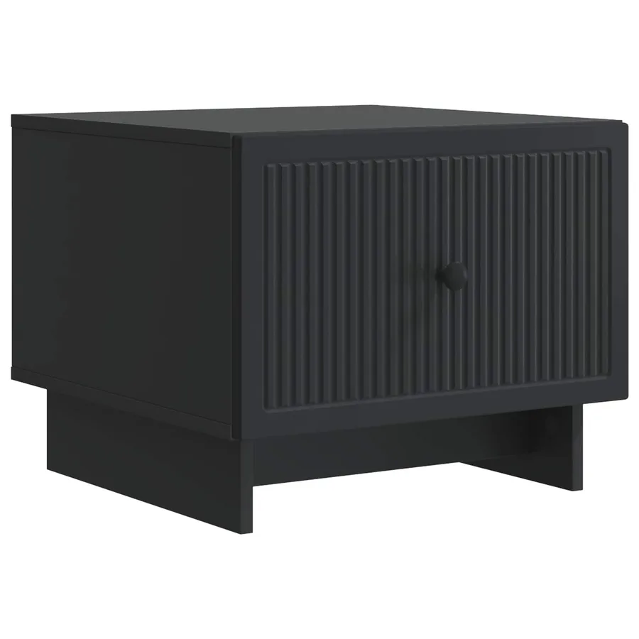 Table basse avec tiroir Noir 49 x 50 x 40 cm Bois d'ingénierie - 2