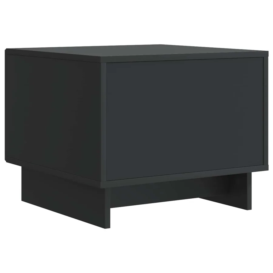 Table basse avec tiroir Noir 49 x 50 x 40 cm Bois d'ingénierie - 7