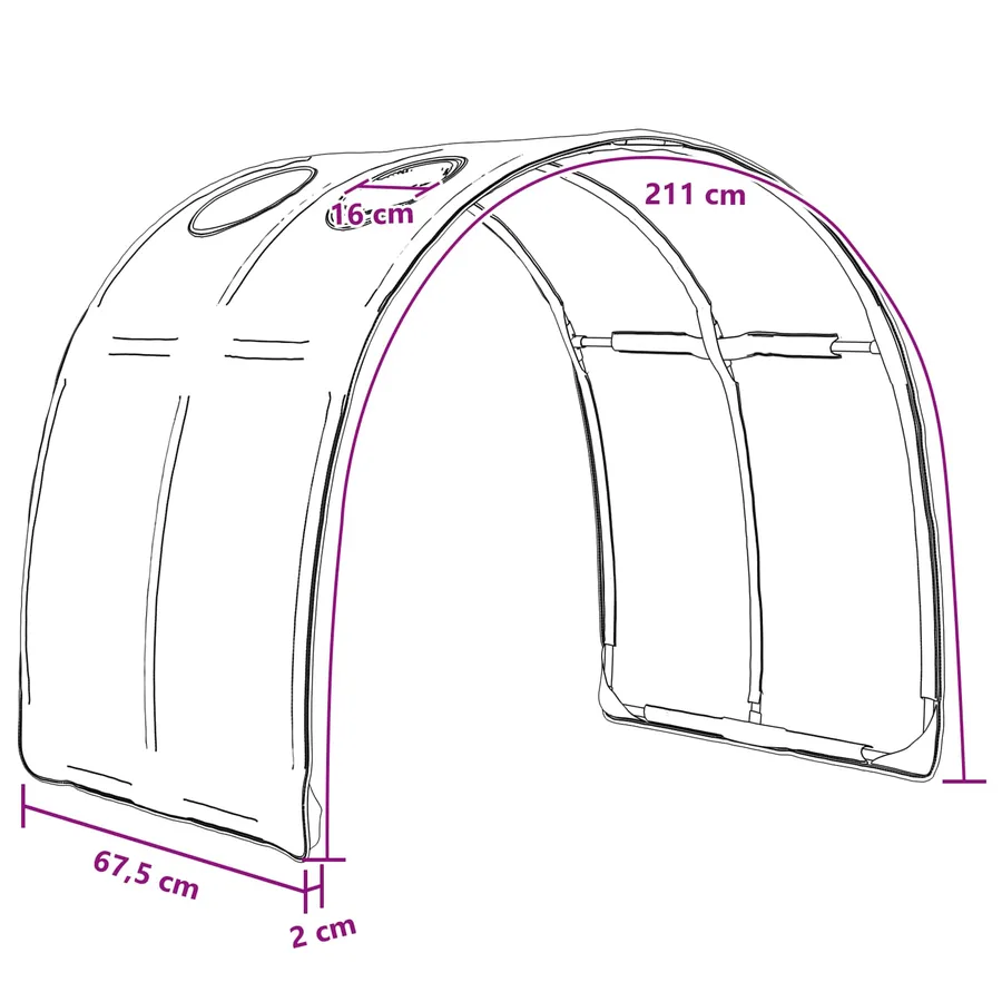 Tunnel de lit 2 pcs Bleu 211 x 67,5 x 2 cm Polyester - 11