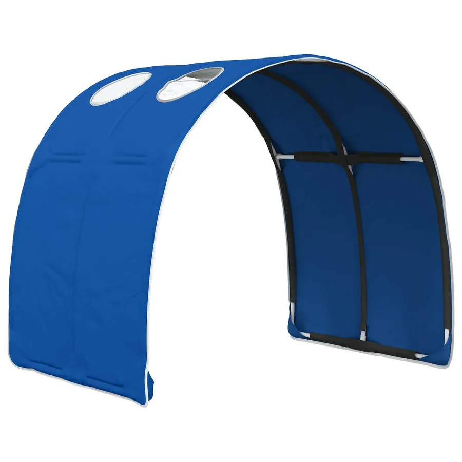 Tunnel de lit 2 pcs Bleu 211 x 67,5 x 2 cm Polyester - 4