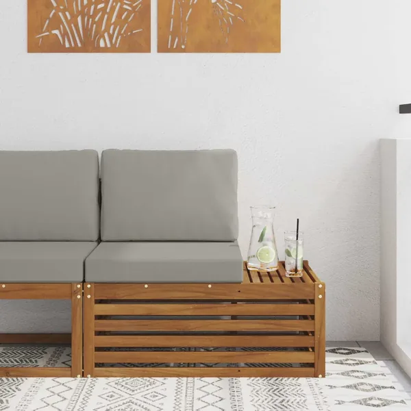 Canapé d'extérieur extrémité Naturel 91 x 63 x 73 cm