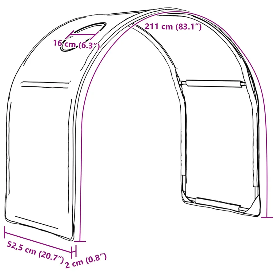 Tunnel de lit 2 pcs Bleu 211 x 52,5 x 2 cm Polyester - 11