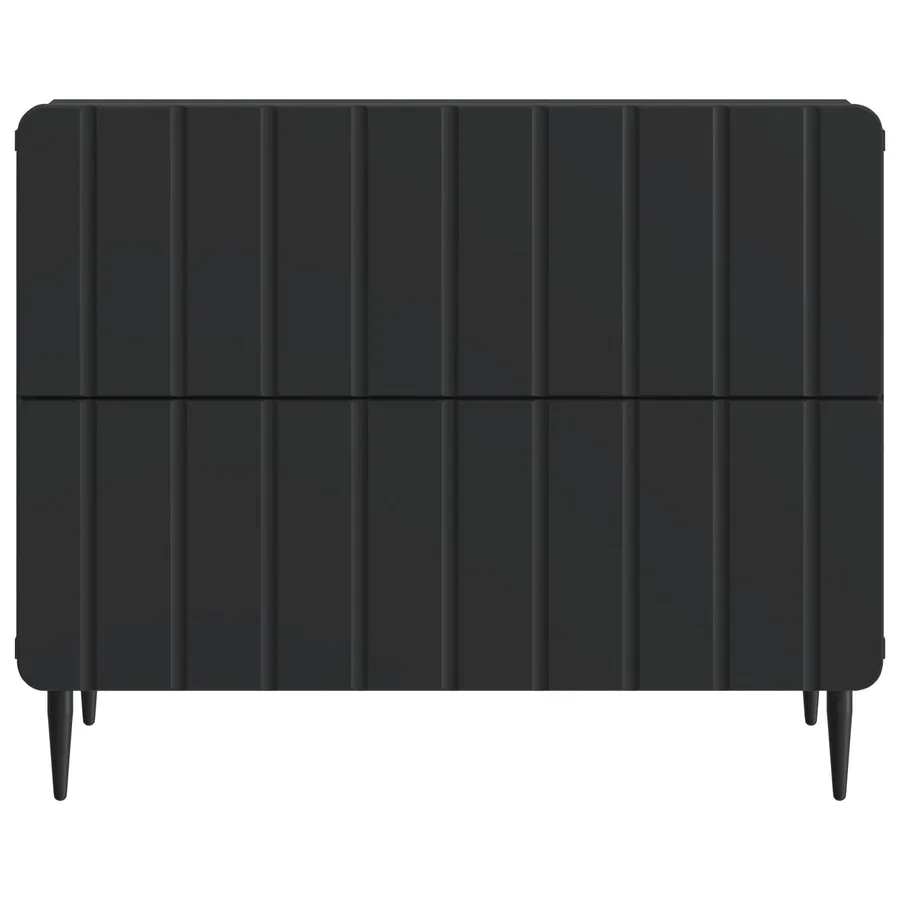 Cabinet de chevet Noir 62 x 34,5 x 49,5 cm Bois d'ingénierie - 5