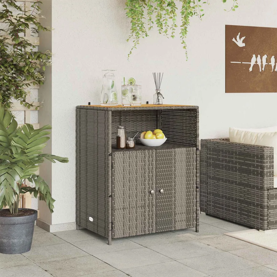Armoire Gris 70 x 50 x 87 cm Polyester et Roly Ratten - 3