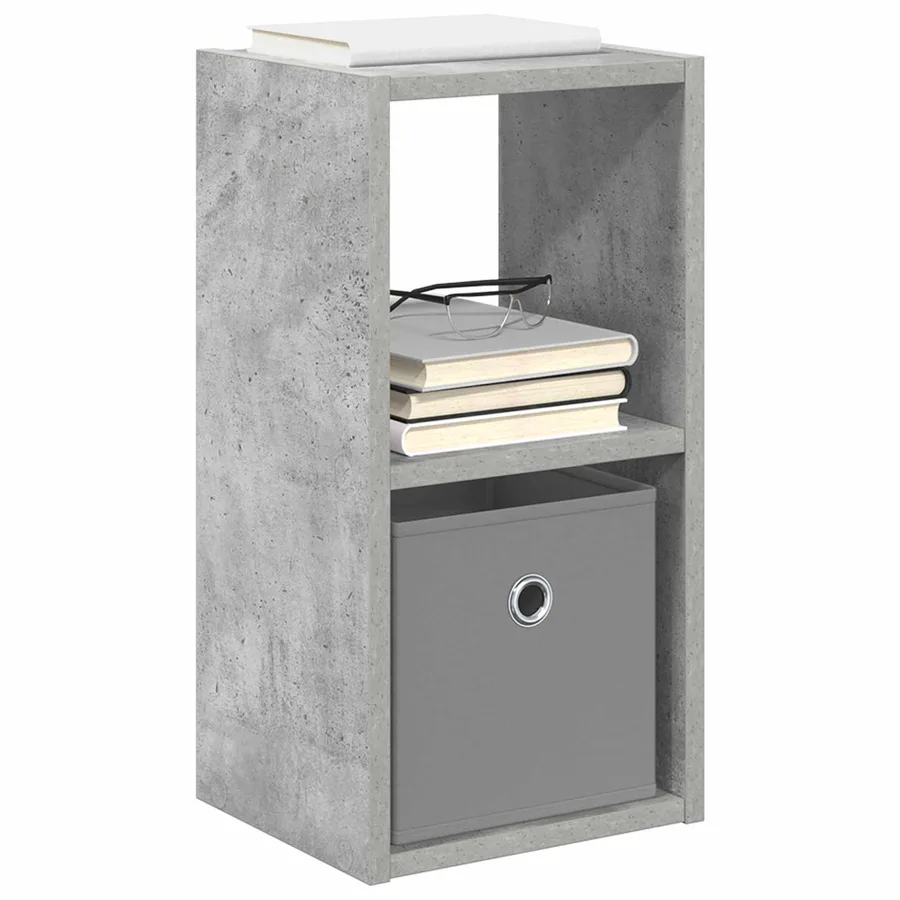 Table de chevet avec tiroir Gris béton 25,5 x 22 x 49,5 cm - 3