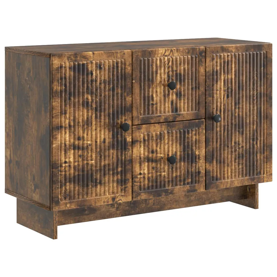Buffet Chêne fumé 89 x 34,5 x 60 cm Bois d'ingénierie - 2