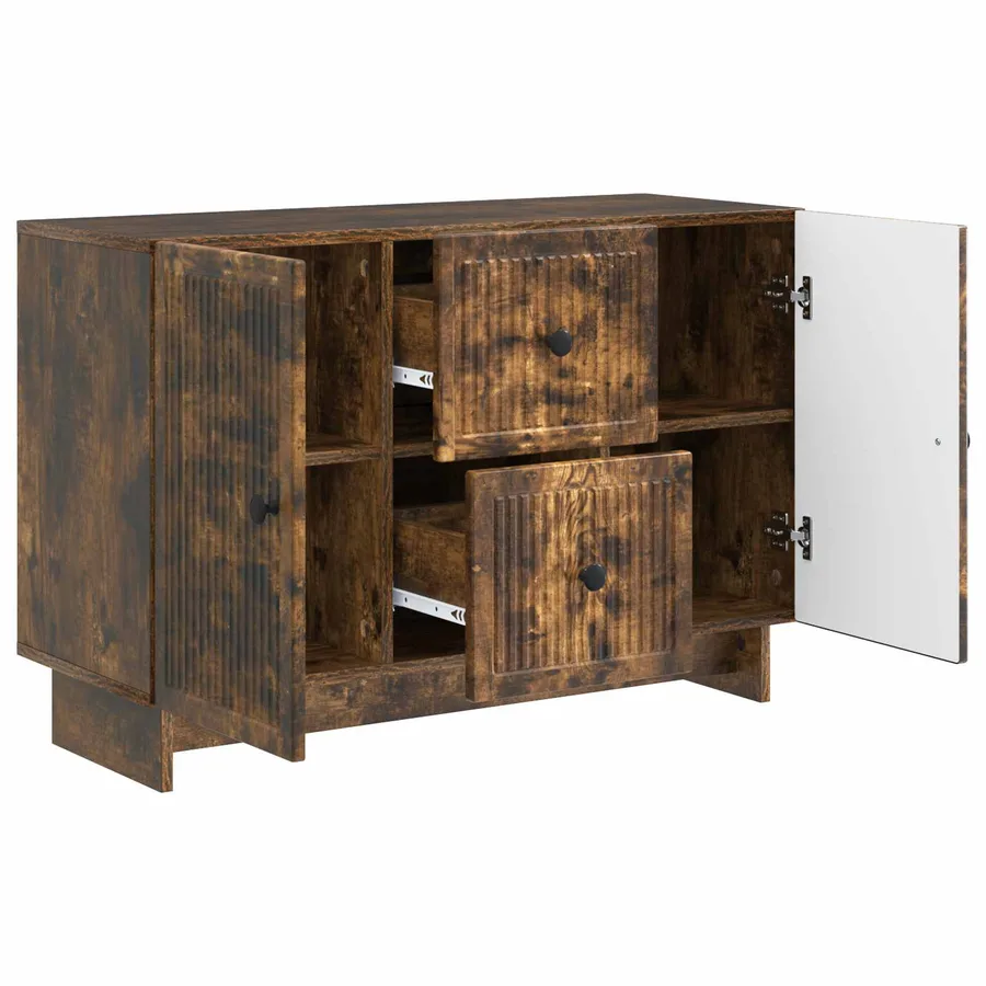 Buffet Chêne fumé 89 x 34,5 x 60 cm Bois d'ingénierie - 5