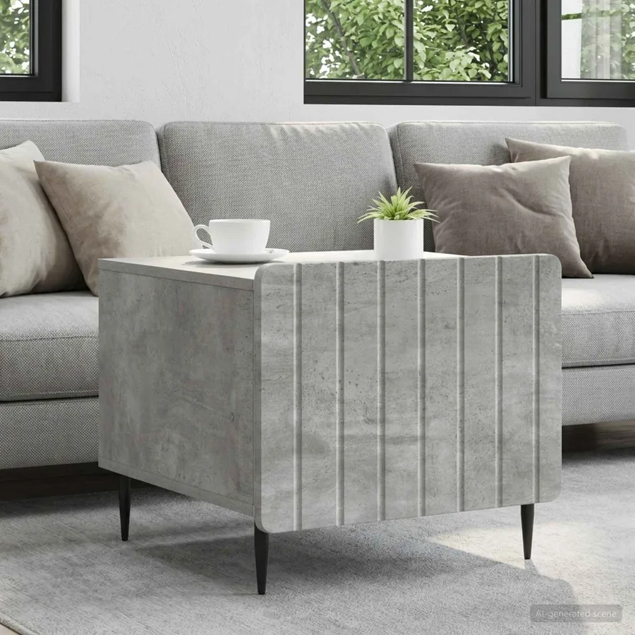 Table basse Gris béton 49 x 50 x 42 cm Bois d'ingénierie