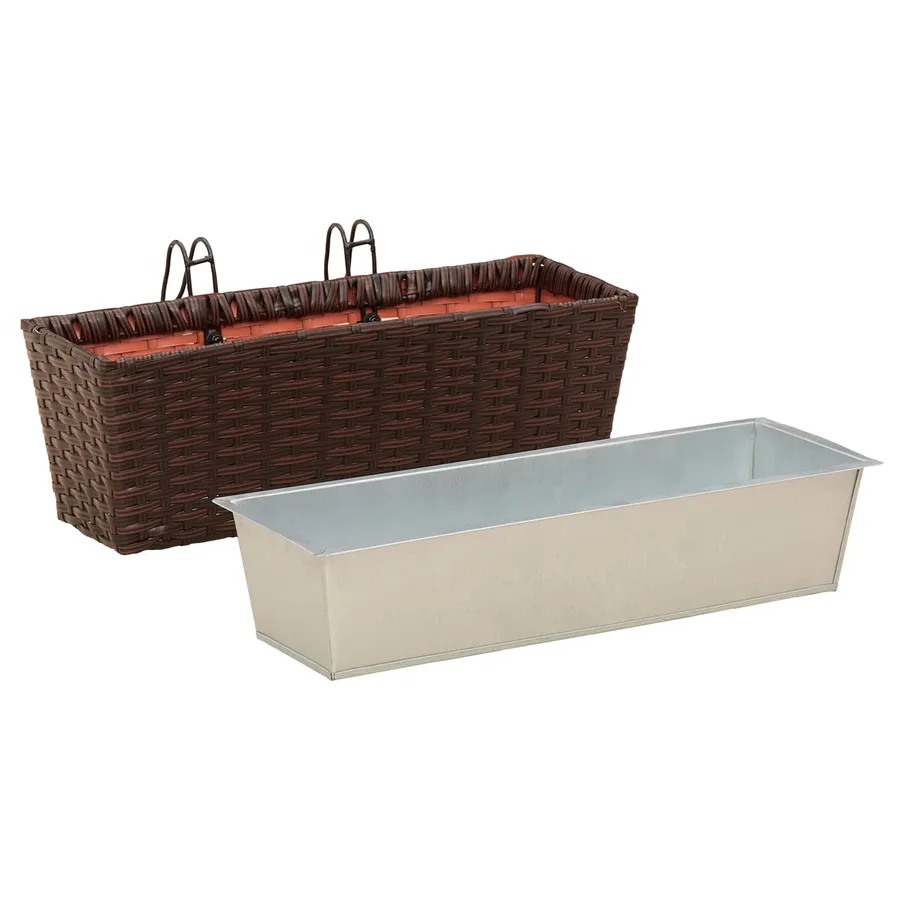 Garde-Corps 2 pcs 50 x 17 x 17 cm Métал - 4