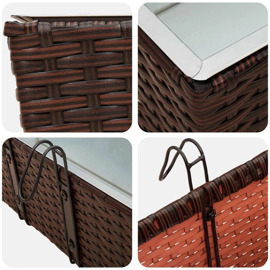 Garde-Corps 2 pcs 50 x 17 x 17 cm Métал - 8