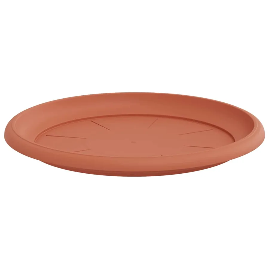 Plateau à fleurs rond 24 pcs Rouge brique Ø 27 x 2,5 cm - 5