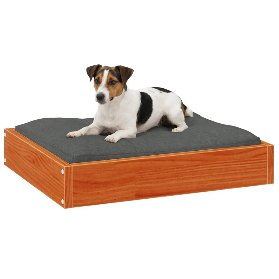 Lit pour Chien Cire marron 51,5 x 44 x 9 cm Bois de Pin Massif - 3