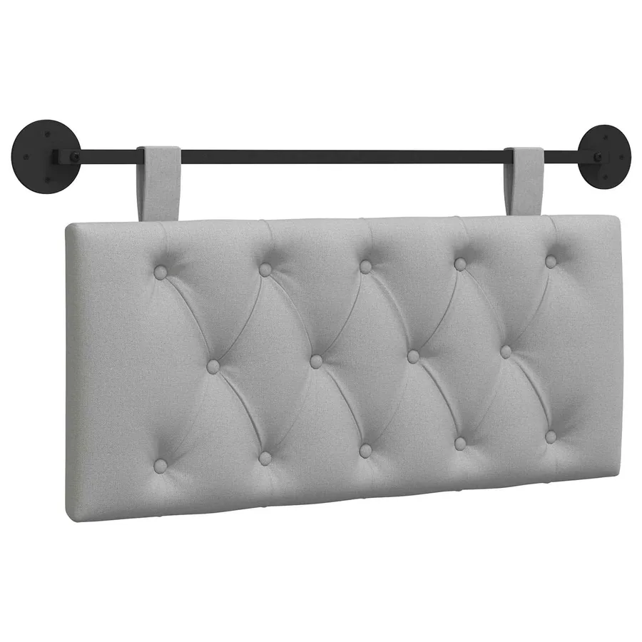 Tête de lit suspendue Gris nuage Tissu - 2