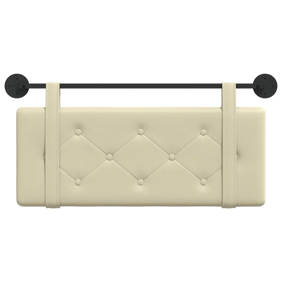 Tête de lit suspendue Crème Simili cuir - 5