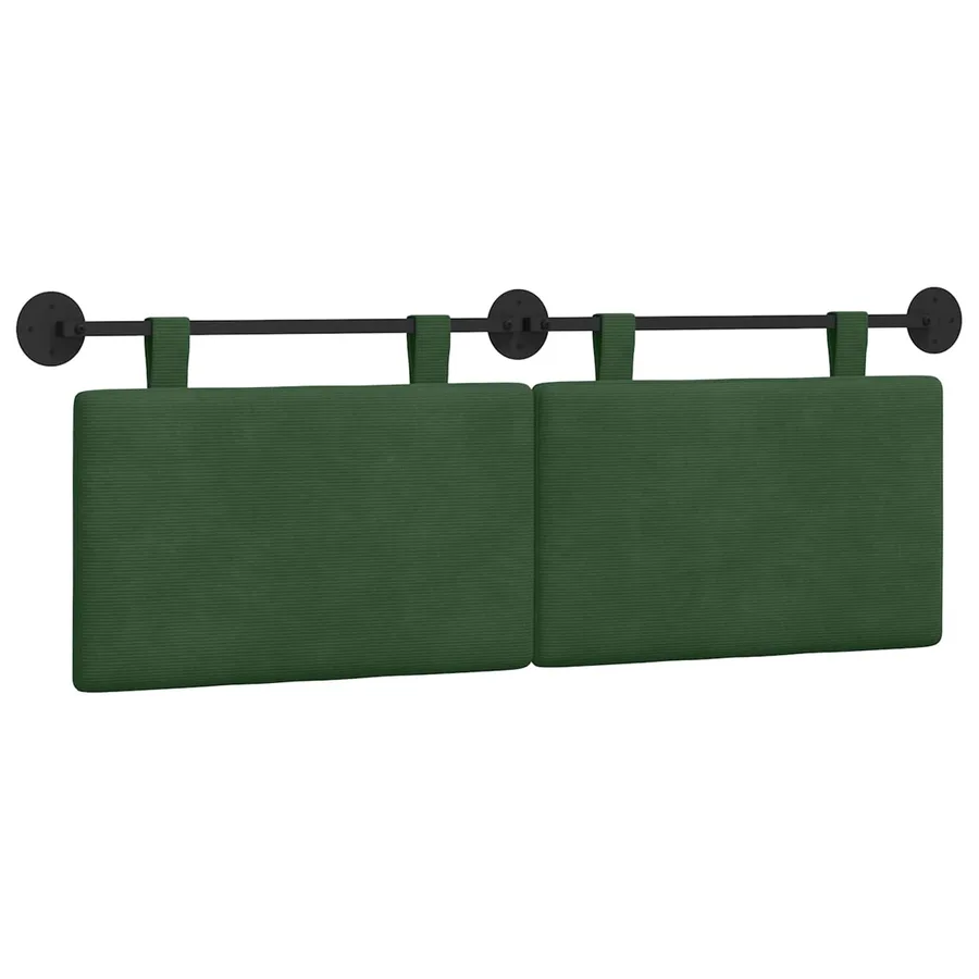 Tête de lit suspendue Vert Jungle Tissu en velours côtelé - 2