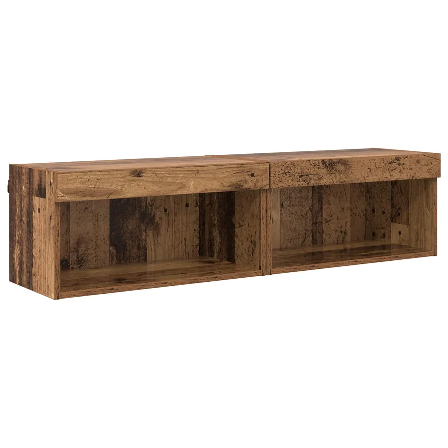 Ensemble de meuble TV mural 6 pcs Bois ancien Bois d’ingénierie - 7