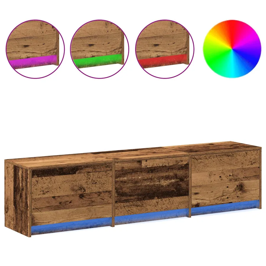 Meuble TV Bois ancien 165 x 34 x 40 cm Bois d'ingénierie - 4