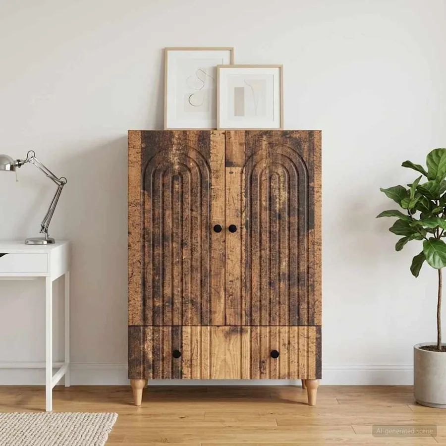 Buffet Bois ancien 66 x 34,5 x 95 cm Bois d'ingénierie
