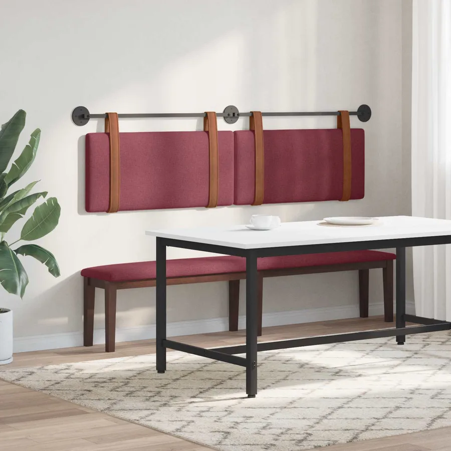 Tête de lit suspendue Bordeaux PU antique - 4