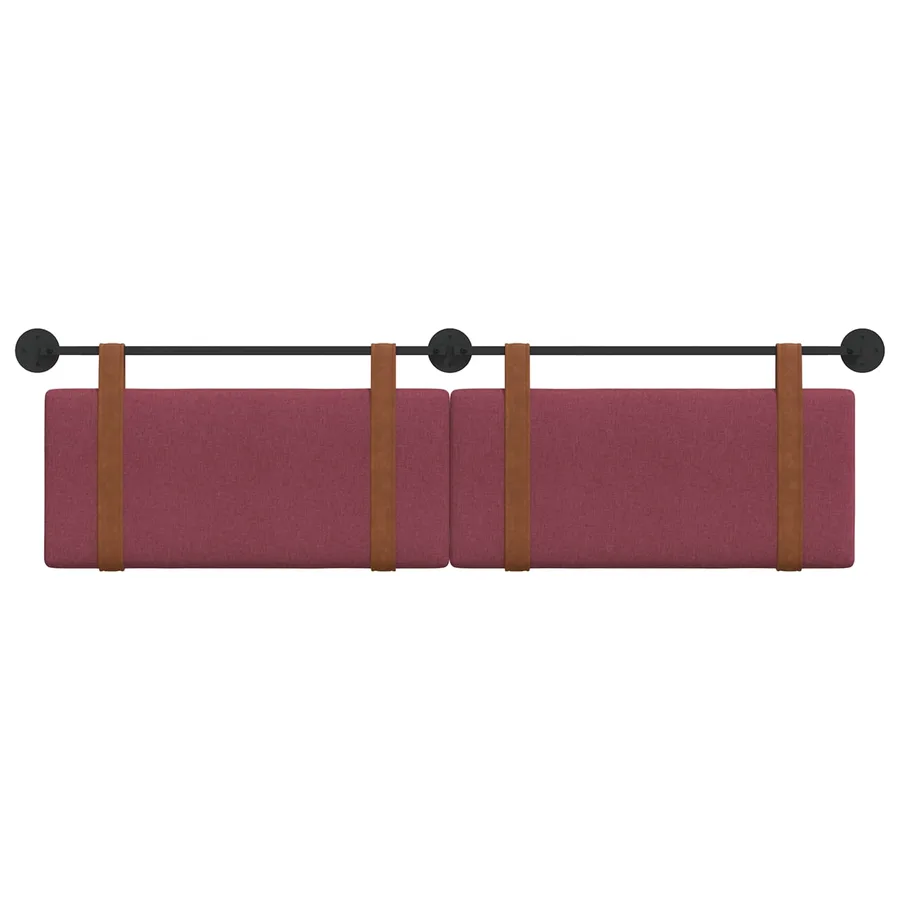 Tête de lit suspendue Bordeaux PU antique - 5