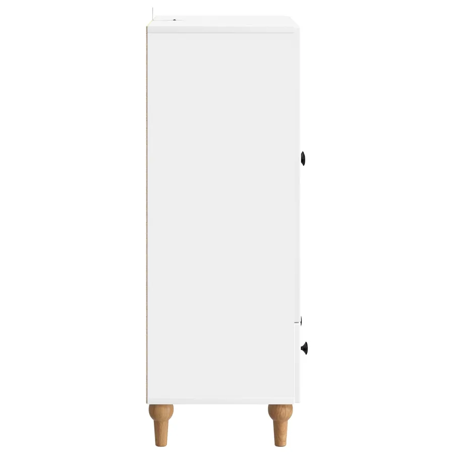 Buffet Blanc 66 x 34,5 x 95 cm Bois d'ingénierie - 6