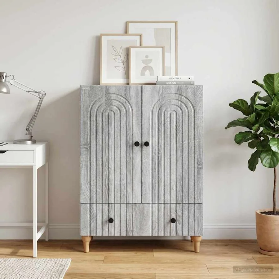 Buffet Sonoma gris 66 x 34,5 x 95 cm Bois d'ingénierie - 3