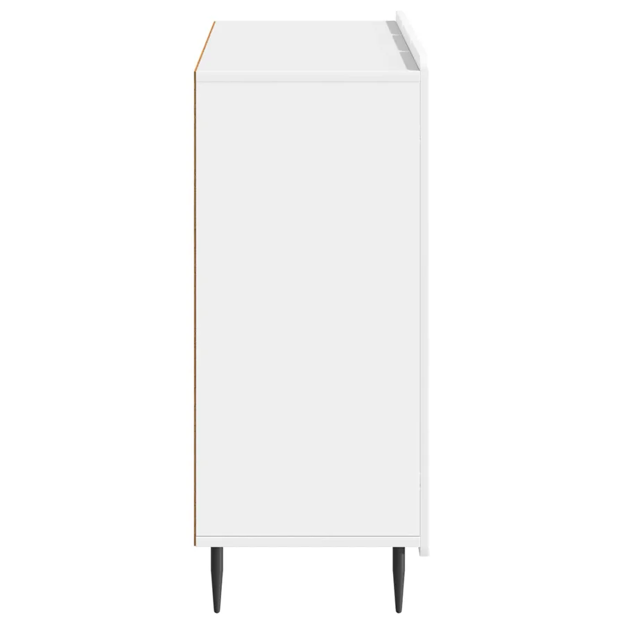 Buffet Blanc brillant 89 x 34,5 x 82 cm Bois d'ingénierie - 7