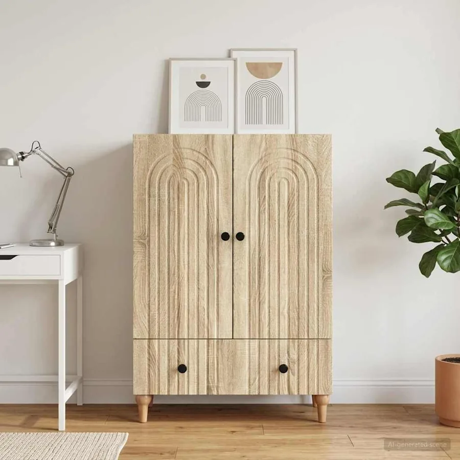 Buffet Chêne Sonoma 66 x 34,5 x 95 cm Bois d'ingénierie