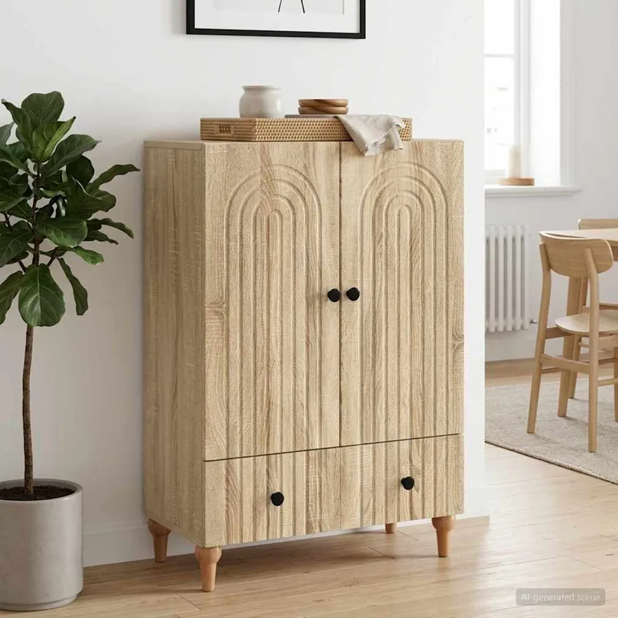 Buffet Chêne Sonoma 66 x 34,5 x 95 cm Bois d'ingénierie - 3