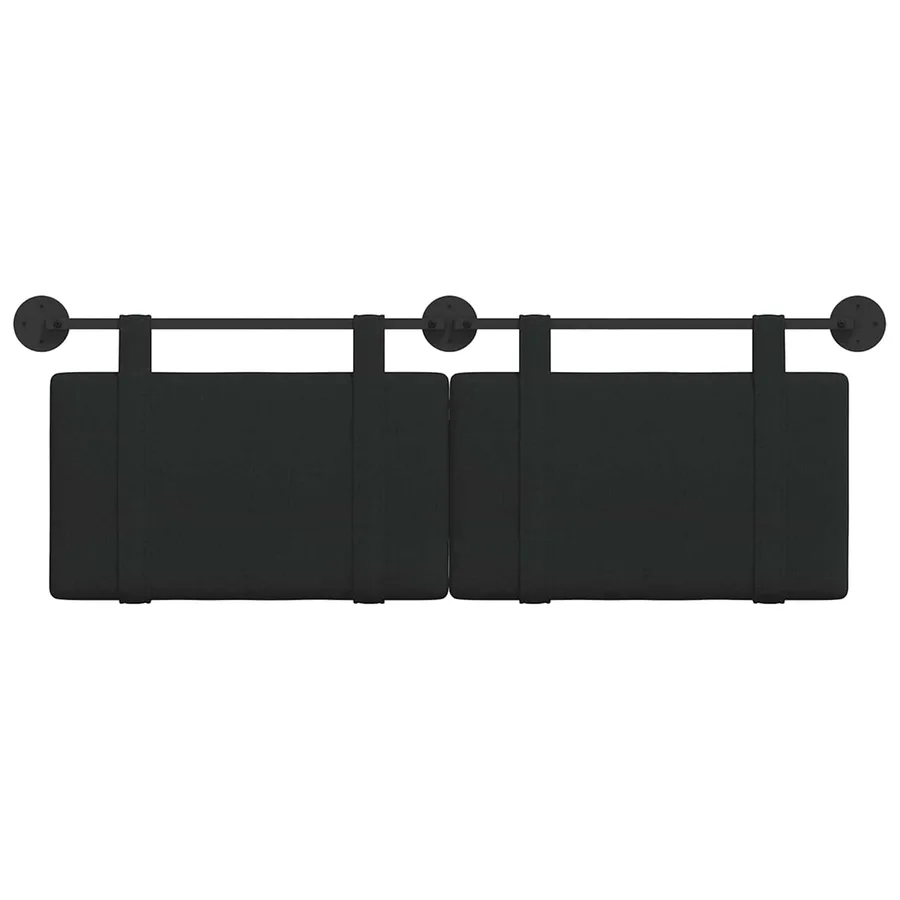 Tête de lit suspendue Noir Tissu - 5