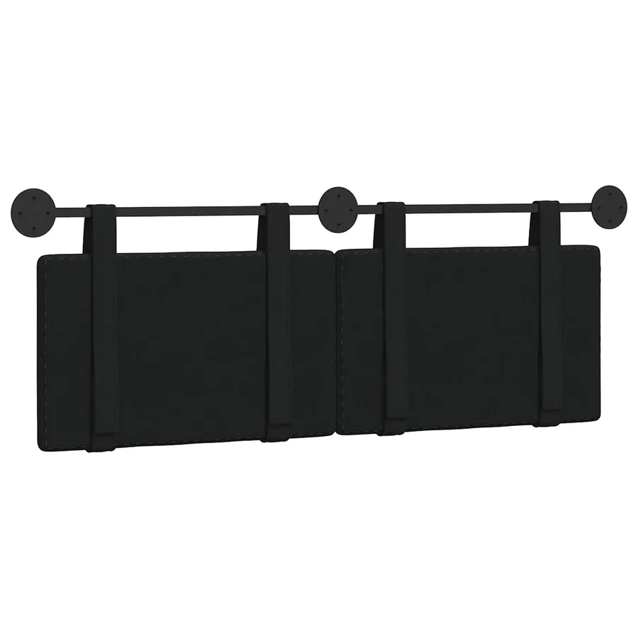 Tête de lit suspendue Noir Tissu - 7