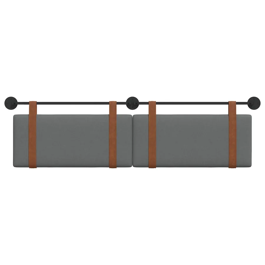Tête de lit suspendue Gris foncé PU antique - 5