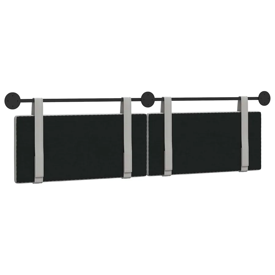 Tête de lit suspendue Gris nuage tissu - 7