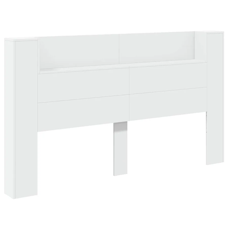 Cabinet de Tête de Lit avec LED Blanc 180 x 16,5 x 103,5 cm - 2