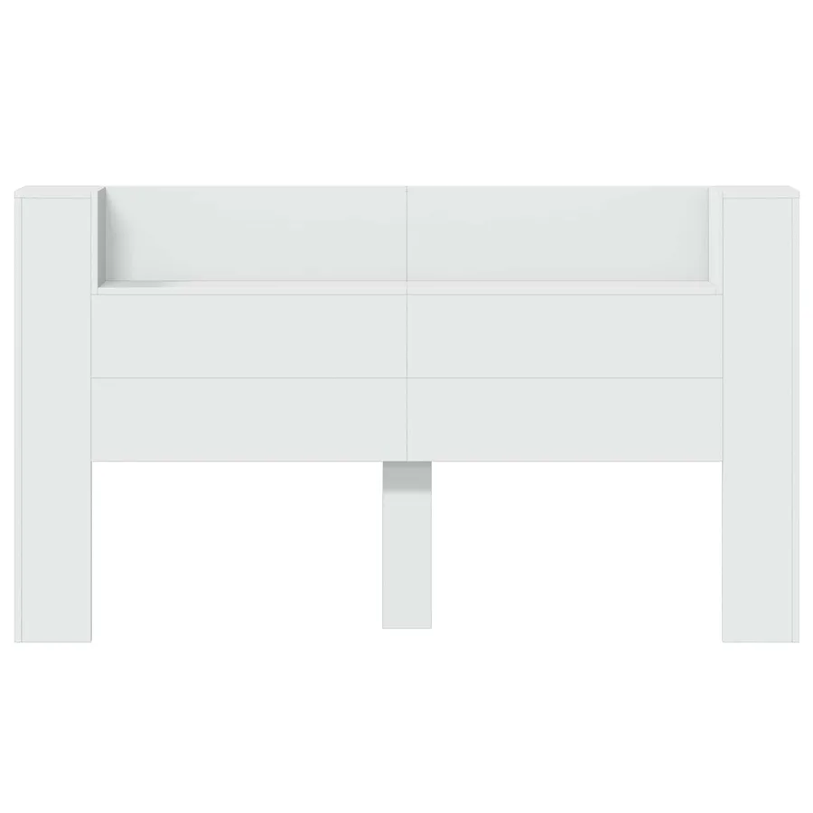 Cabinet de Tête de Lit avec LED Blanc 180 x 16,5 x 103,5 cm - 5