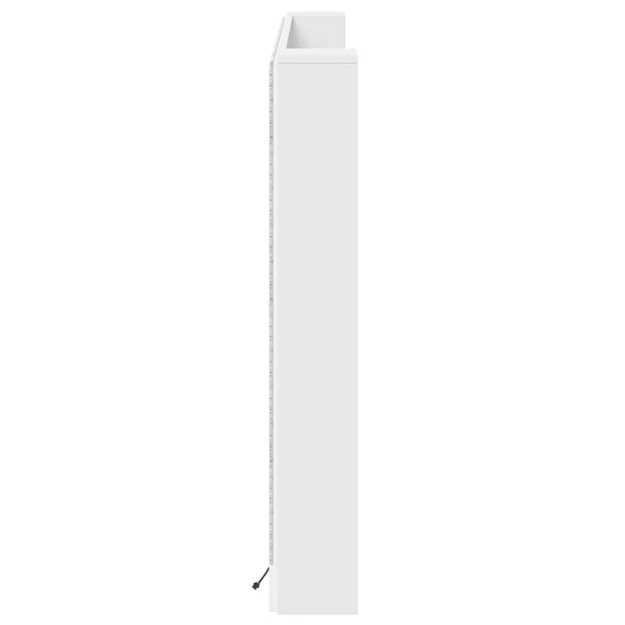 Cabinet de Tête de Lit avec LED Blanc 180 x 16,5 x 103,5 cm - 6