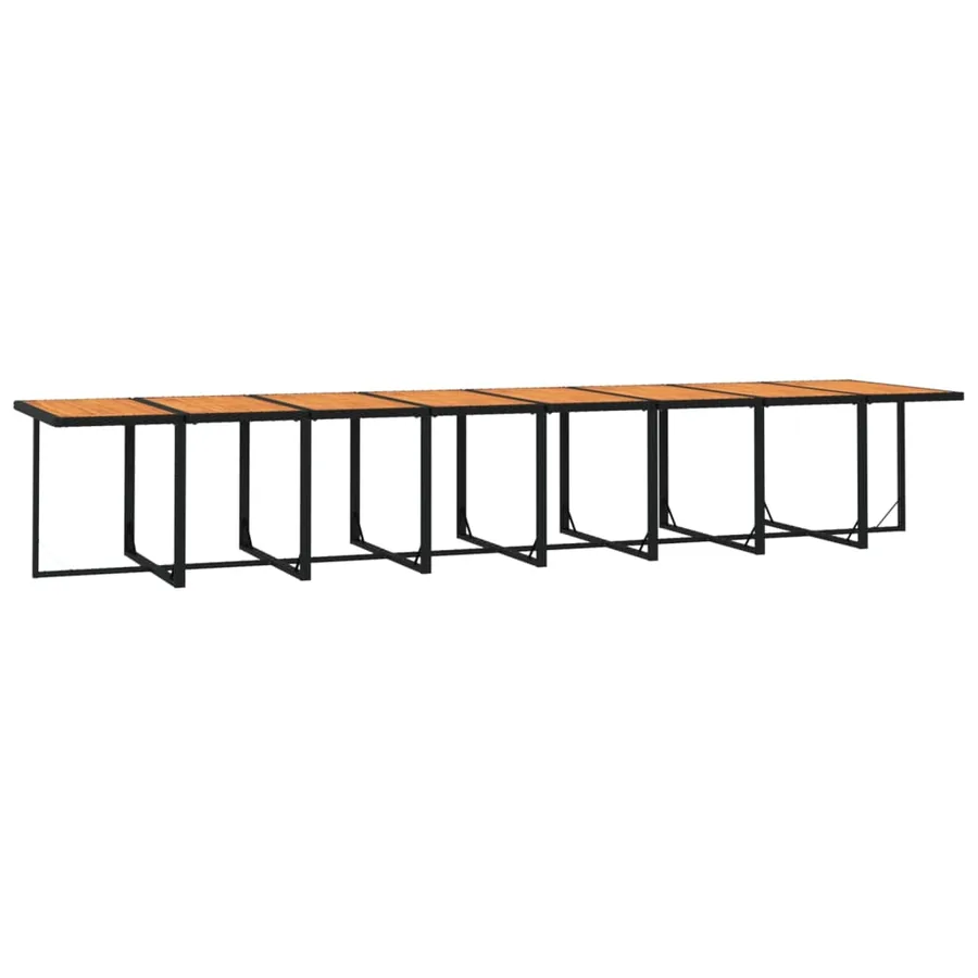 Ensemble à manger de jardin 21pcs coussins noir résine tressée - 7