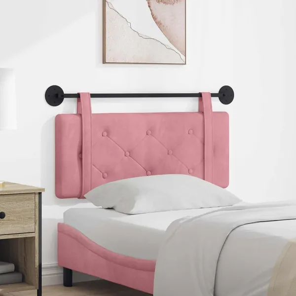 Tête de lit suspendue Rose Velours